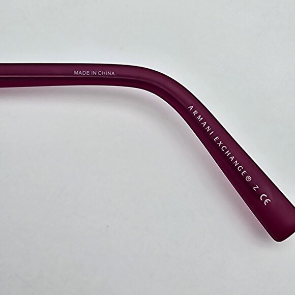 *SOLD* Armani Exchange AX1010 6050 Satin Berry Jam Silver Eyeglasses Frame - Picture 8 of 12
